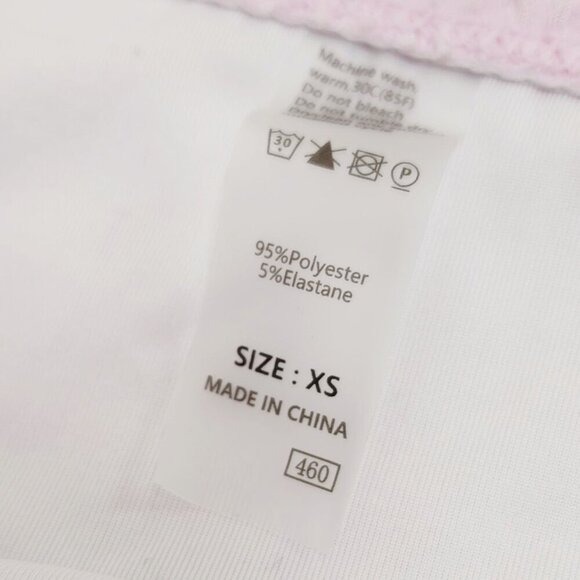 Pastel Colorblock Womens Swimsuit Textured Bikini Set Adjustable Straps Size XS - Picture 3 of 5